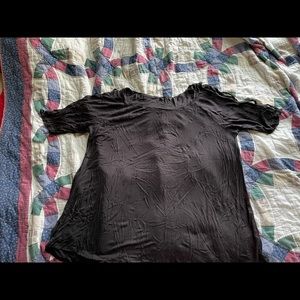 Black Scoop Neck Blouse